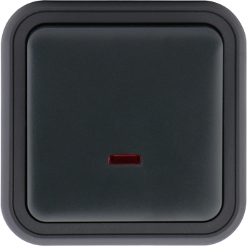 Donel W55 Переключатель 1-кл. накладной с подсветкой, антрацит, IP55, серия (тип) DIP55