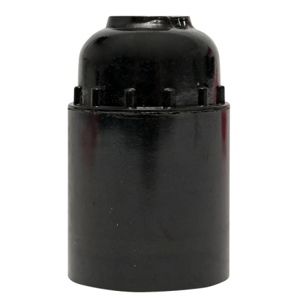 Патрон карболитовый подвесной Е27 черн, индивидуальный пакет EKF