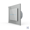 Сенсорный проходной выключатель Quadro 1 клавиша 1 пост Серый Livolo