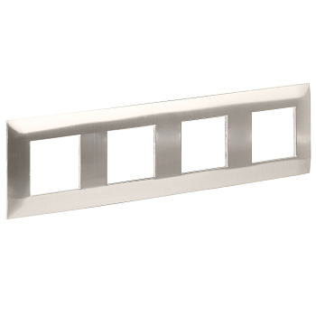 SKANDY Рамка 4-местная SK-F34N металл никель IEK