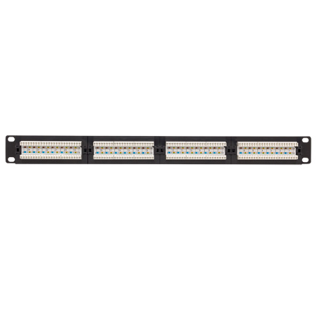 Патч-панель TERACOM PRO 19'' Cat,6 1U неэкранированная UTP 24 порта RJ-45 Dual IDC EKF
