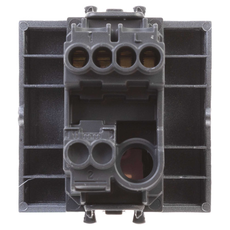 Кнопка одноклавишная модульная, "Avanti", "Закаленная сталь", 2 модуля DKC