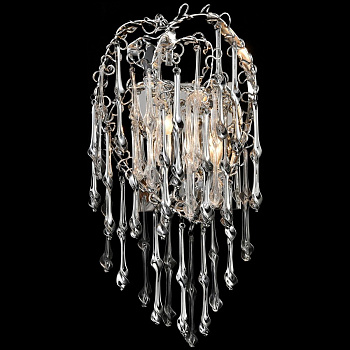 Бра Хром/Прозрачный E14 2*40Вт WE187.02.101 WERTMARK