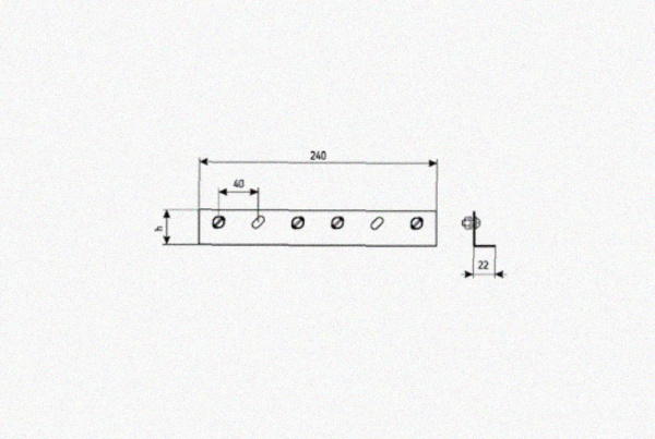 Соединитель лотковый замковый СЛЗх110х1,5 УХЛ1, горячее цинкование, S1,5