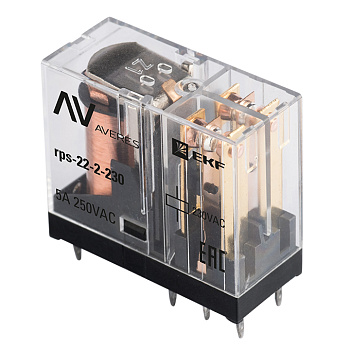 Реле промежуточное РП slim 22/2 5A 230В AC AVERES EKF