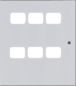 Дверь для ЩЭ 6 кв, 3 окна в ряд по горизонтали EKF