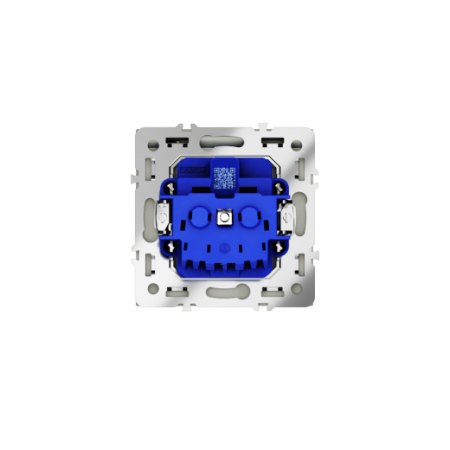 Розетка встраиваемая Voltum S70 с заземлением, защитными шторками и крышкой 16А, (сталь)