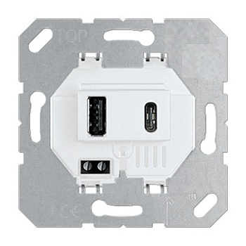 Donel USB зарядное устройство, 3.1A тип A,С белый