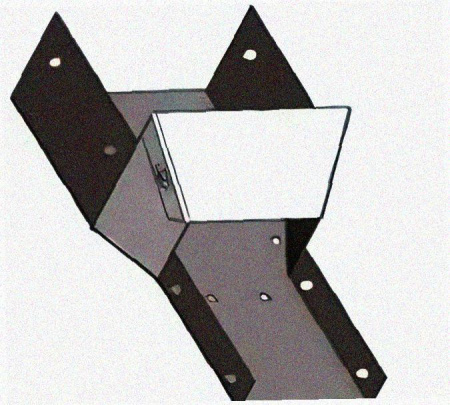 Лоток переходной замковый ЛПЗ 250х85-100х60 УХЛ1 горячее цинкование, S1,5