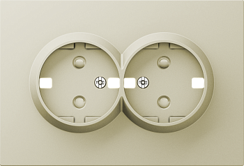 Donel A07 шампань накладка для розетки 2-й с заземлением, со шторками 16A 250 В~,серия DB