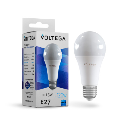 Лампа св/д E27 15Вт 4000K General purpose bulb 15W 7157 Voltega