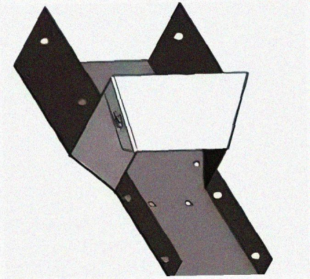 Лоток переходной замковый ЛПЗ 400х60-100х100 УХЛ1 горячее цинкование, S1,5