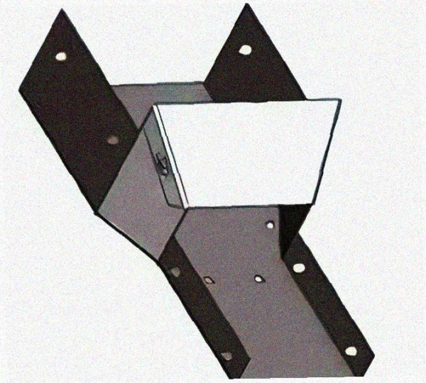 Лоток переходной замковый ЛПЗ 400х60-100х100 УХЛ1 горячее цинкование, S1,5