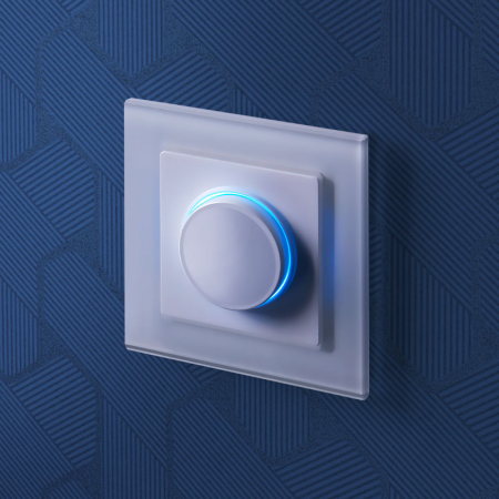 Диммер с подсветкой (белый) СУ IP20 Werkel