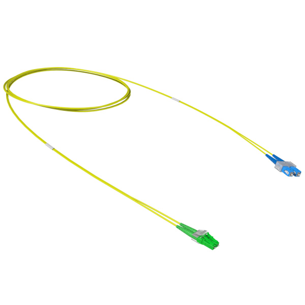 Оптический коммутационный шнур переходной Duplex LC-APC/SC-UPC, 9/125 OS2, 1 м DKC