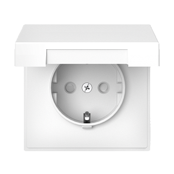 ARTGALLERY РОЗЕТКА с заземл. со шторк. с крышкой, 16А, IP20, механизм, БЕЛЫЙ Systeme Electric