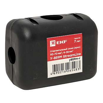 Ответвительный сжим (орех) У859М (50-70 мм2, 4-35 мм2) розничный стикер StreamLine EKF