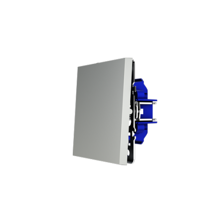 Проходной переключатель встраиваемый Voltum S70 одноклавишный 10А, (сталь)