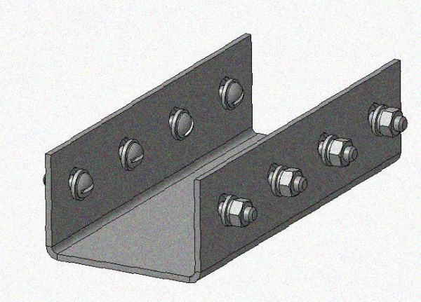 Соединитель стоек ССх4 У3, окрашенный, S4,0