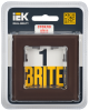 BRITE Рамка 1-мест. РУ-1-2-БрТБ стекло бр. IEK