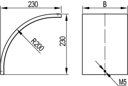 Крышка CD 90 на угол вертикальный внеш. 90° осн.400, цинк-ламельная DKC