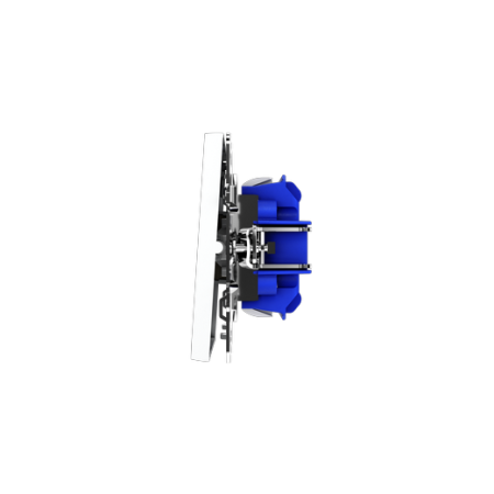 Выключатель встраиваемый Voltum S70 одноклавишный 10А, (белый матовый)