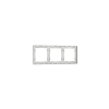 Рамка пластиковая Voltum S70 на 3 поста, (белый матовый)