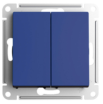 ATLASDESIGN Переключатель перекрестный 2-клавишный 10АХ, аквамарин Schneider Electric
