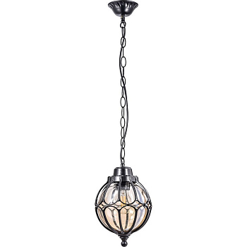 Светильник садово-парковый Feron PL3705 круглый на цепочке 60W 230V E27, черный