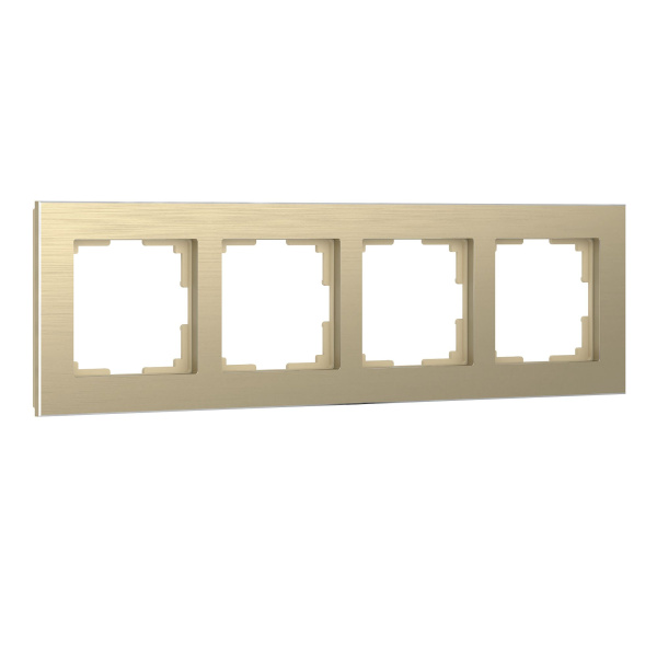 Aluminium Рамка на 4 поста (шампань алюминий) Werkel