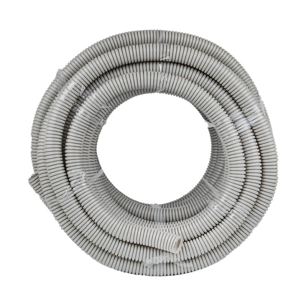 Труба гофр, ПВХ с протяжкой d32 мм (30 м) серая EKF-Plast