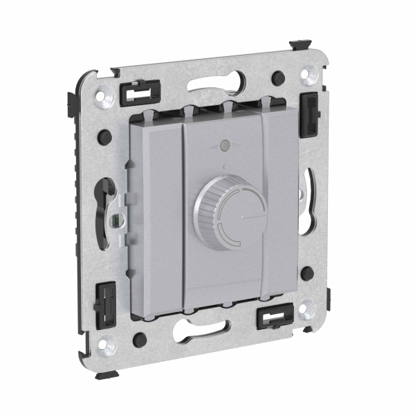 Диммер поворотный в стену, "Avanti", "Закаленная сталь" DKC