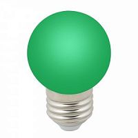 Лампа св/д DECORCOLOR шар G45 1W Е27 зеленая матовая Volpe