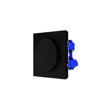 Светорегулятор встраиваемый Voltum S70 поворотно-нажимной 600 Вт, (черный матовый)