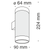 Бра 10Вт 3000K Белый IP20 KILT C027WL-L10W Technical