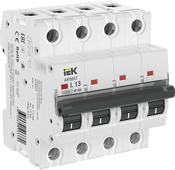 Выключатель автоматический ВА МОД M10N 4П L 13А ARMAT IEK
