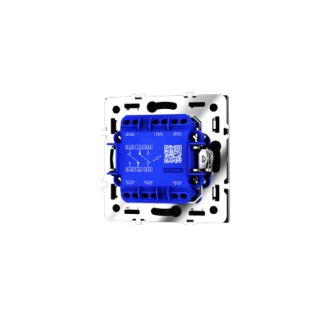 Проходной переключатель встраиваемый Voltum S70 двухклавишный 10А, (графит)