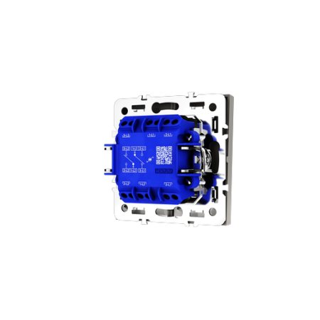 Проходной переключатель встраиваемый Voltum S70 двухклавишный с подсветкой 10А, (кашемир)