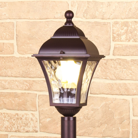 Уличный светильник на столбе 1*E27 шоколад IP44 Apus F (a043116) Elektrostandard Уличный светильник на столбе 1*E27 шоколад IP44 Apus F (a043116) Elektrostandard