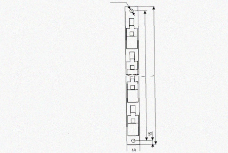 Стойка кронштейна рожкового прямолинейного К1350.001А-06 УТ1,5, горячее цинкование, L2050мм, S3,0
