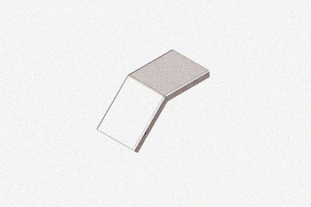 Крышка лотка замкового КЛСЗ 200х50-45 УХЛ1 для поворота трассы вниз на 45, горячее цинкование, S1,5