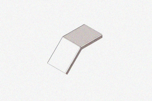 Крышка лотка замкового КЛСЗ 200х50-45 УХЛ1 для поворота трассы вниз на 45, горячее цинкование, S1,5