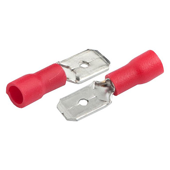 Разъем РпИп 1,25-5-0,8 (плоский) "папа" GRIP-1,25-4,75 Красный, 100 штук General