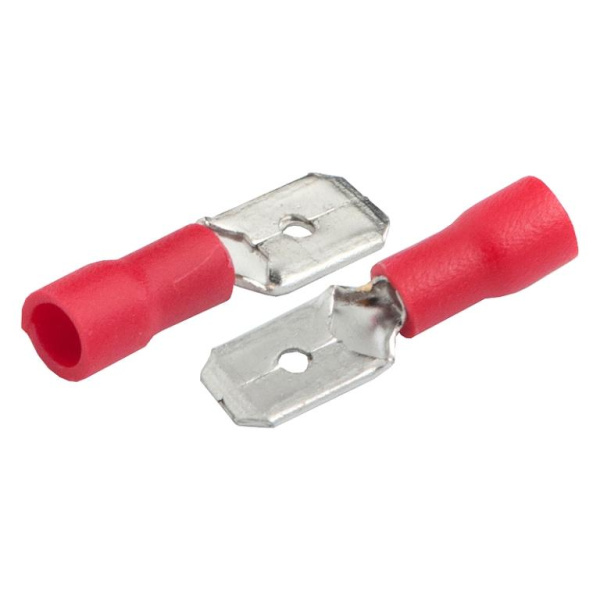 Разъем РпИп 1,25-5-0,8 (плоский) "папа" GRIP-1,25-4,75 Красный, 100 штук General