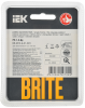 BRITE Рамка 1-мест. РУ-1-2-Бр стекло бел. матовый IEK
