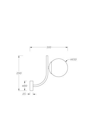 Бра 1*E14 40Вт Латунь IP20 Rendez-vous MOD109WL-01BS Maytoni