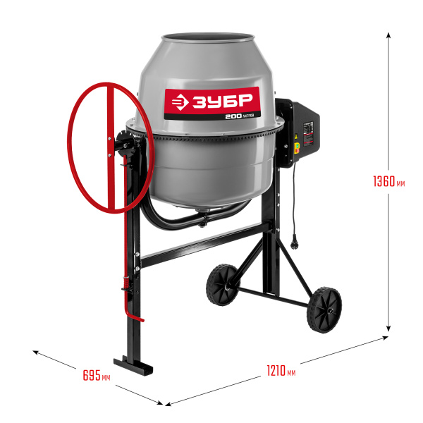 Бетономешалка БМЧ-200, 200 Л ЗУБР