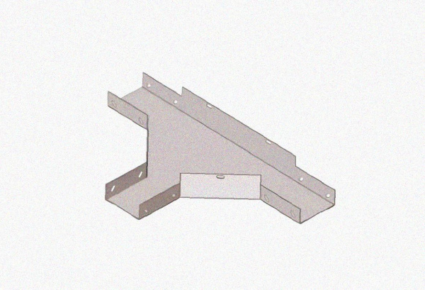 Лоток тройниковый замковый перфорированный ОТЗ 100х65 УТ1,5, горячее цинкование, S1,5