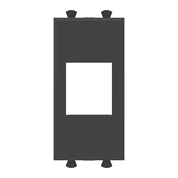 Адаптер без шторки для Keystone, "Avanti", "Черный матовый", 1 модуль DKC