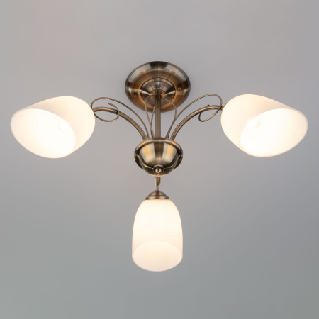 Люстра с плафонами 3*E27 60Вт античная бронза IP20 Stefanie (30107/3 античная бронза) Eurosvet